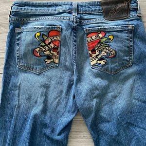 Vintage Ed hardy jeans straight leg jeans